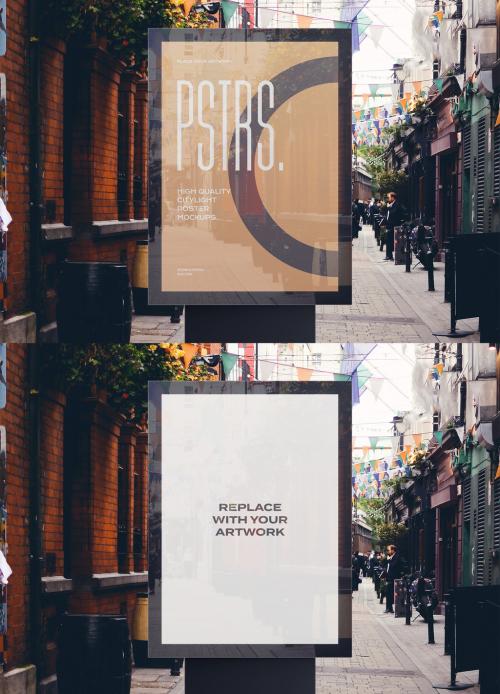 Street Outdoor Poster Advertising Billboard Mockup Template 644043687