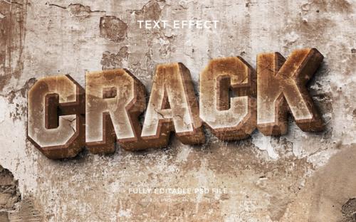 Premium PSD | Text effect on textured wall Premium PSD