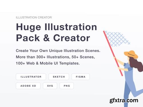 Huge Illustration Pack & Creator Ui8.net