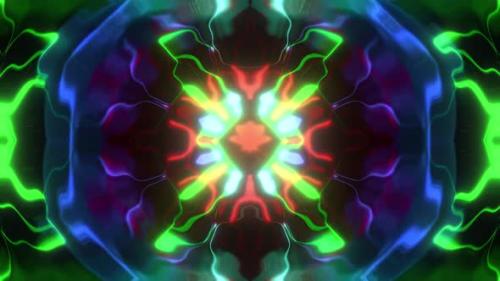 Videohive - Liquid Neon Mandala Pattern 04 - 48241904 - 48241904