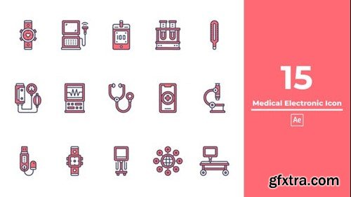 Videohive Medical Electronic Icon After Effect 48570395