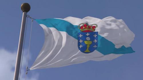 Videohive - Galicia Flag Slow Motion - 48241935 - 48241935