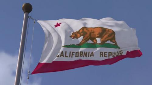 Videohive - Flag Of California Slow Motion - 48241943 - 48241943