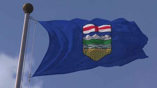 Videohive - Flag Of Alberta Slow Motion - 48241976 - 48241976