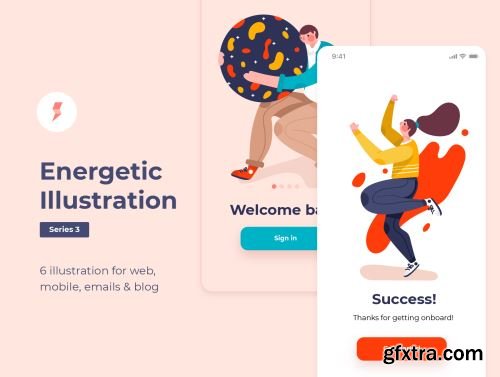 Energetic Illustration Series 3 Ui8.net