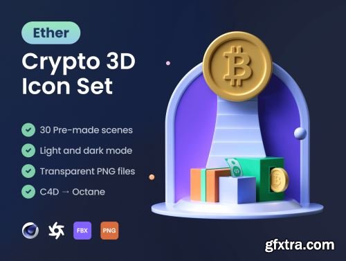 Ether - Crypto 3D Icon Set Ui8.net