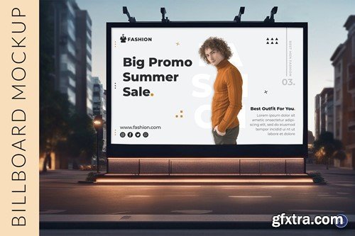 Billboard Mockup on a City Street UXJJ649