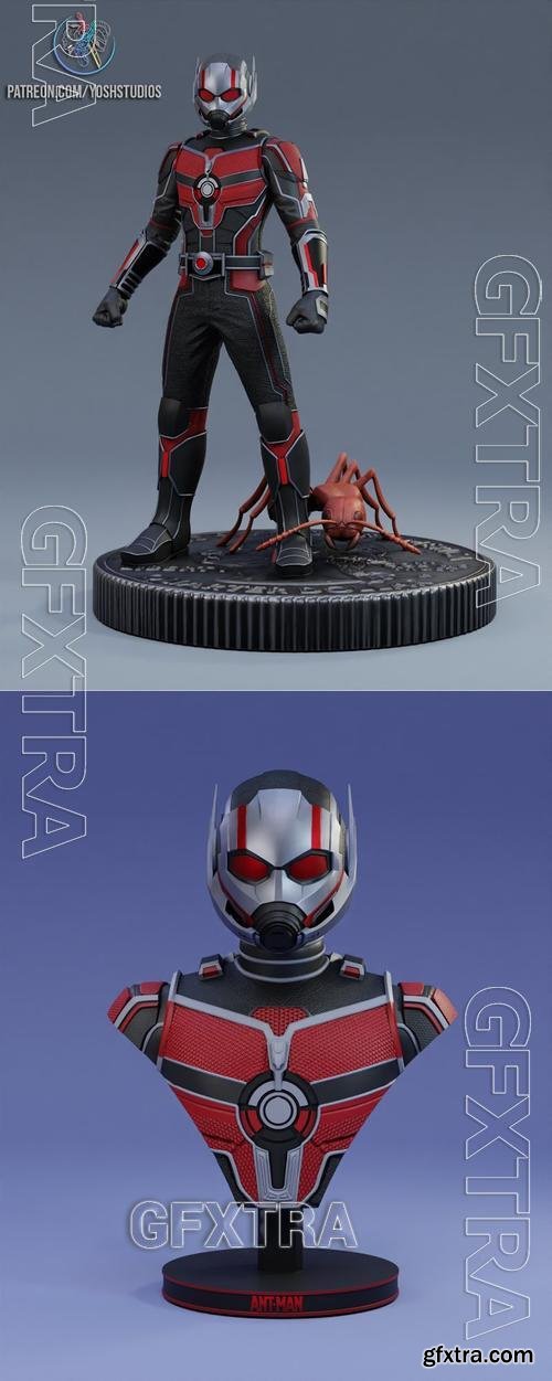 Ant Man 3 Statue and Bust &ndash; 3D Print Model