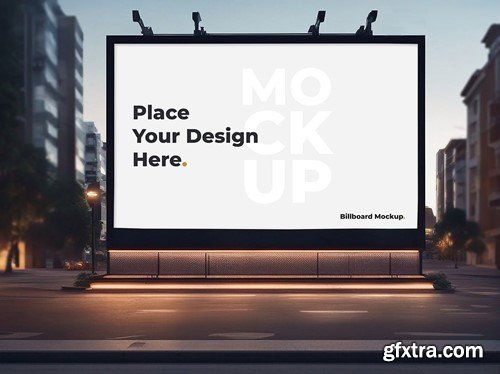 Billboard Mockup on a City Street UXJJ649