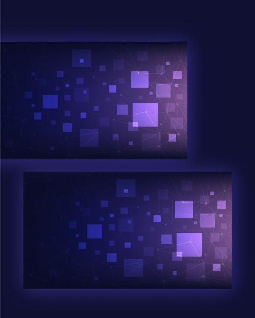 Abstract Ultraviolet Polygonal Lines and Square Pattern Background. Can Be Used as Web Banner Design. 644482354