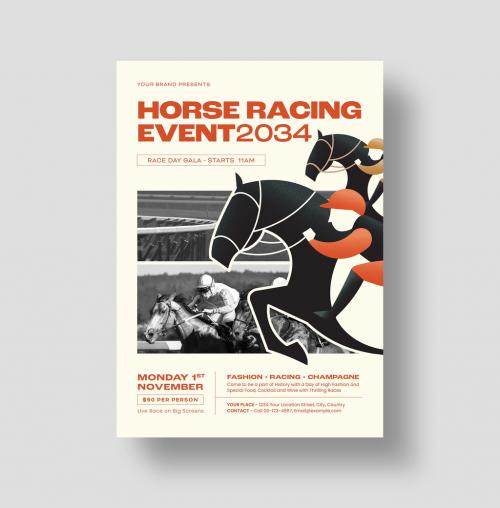 Horse Racing Flyer Template 644350558