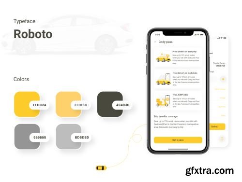 GODY - Car Booking Mobie App UI KIT Ui8.net