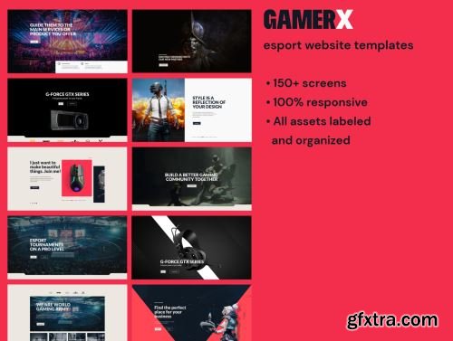 GamerX-eSport Website UI Kit Ui8.net