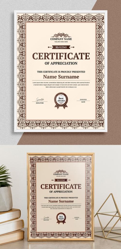 Creative Certificate Design Template 644327768