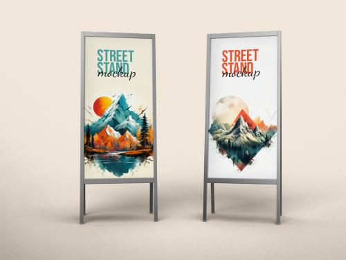 Street Stand Board Mockup 643616360