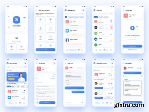 Gawean - Job Finder App UI Kit Ui8.net