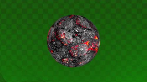 Videohive - Lava planet animation. 2257 - 48243291 - 48243291