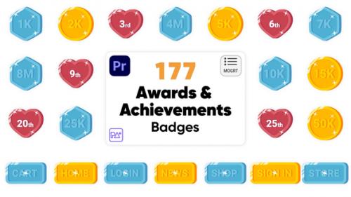 Videohive - Awards & Achievements Badges For Premiere Pro - 48239355 - 48239355