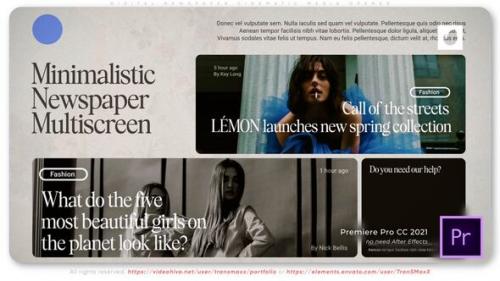 Videohive - Digital Newspaper Cinematic Media Opener - 48269476 - 48269476