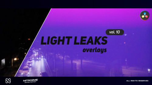 Videohive - Light Leaks Overlays Vol. 10 for DaVinci Resolve - 48288772 - 48288772