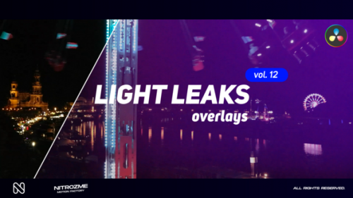 Videohive - Light Leaks Overlays Vol. 12 for DaVinci Resolve - 48288834 - 48288834