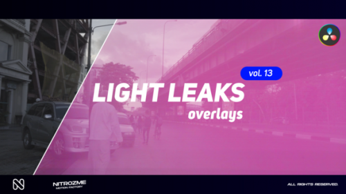Videohive - Light Leaks Overlays Vol. 13 for DaVinci Resolve - 48288870 - 48288870