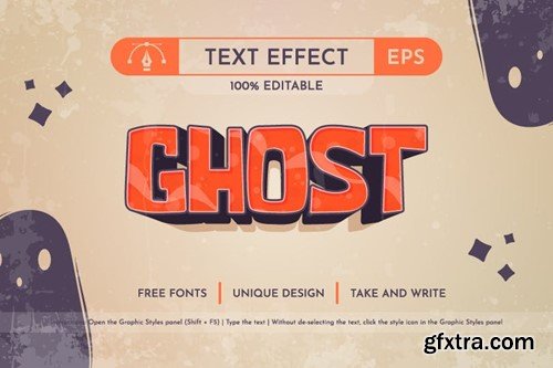 Spooky - Editable Text Effect, Font Style QU74659