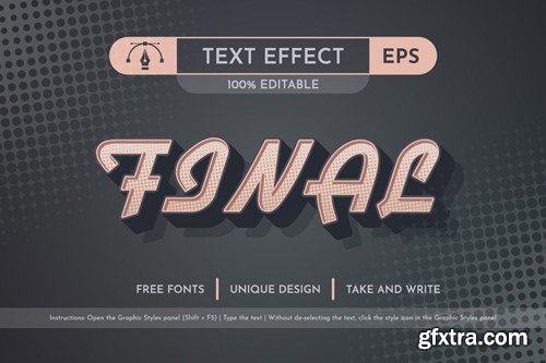 Retro - Editable Text Effect, Font Style EGJZVDA