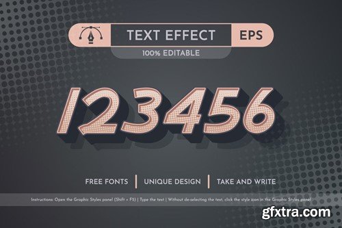 Retro - Editable Text Effect, Font Style EGJZVDA