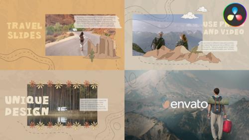 Videohive - Cartoon Travel Slideshow for DaVinci Resolve - 48252523 - 48252523