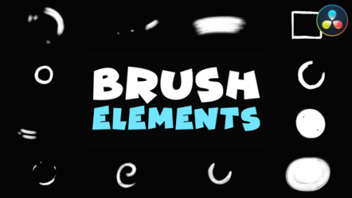 Videohive - Brush Elements | DaVinci Resolve - 48266899 - 48266899