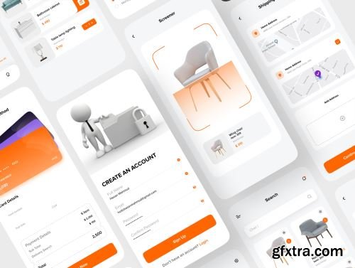 FURNITURA - Furniture Mobile App UI Kit Ui8.net