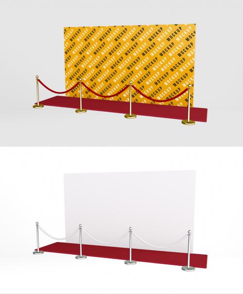 Step and Repeat Banner With Red Carpet Mockup 643557976