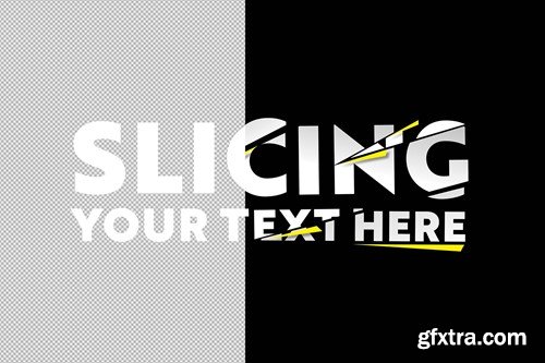 Slicing Text Effect FWLZ9AZ