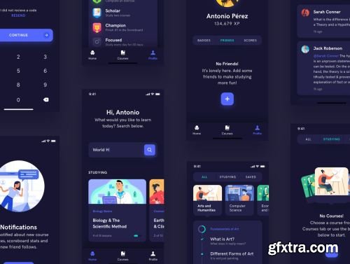 Estudio Mobile App UI Kit Ui8.net