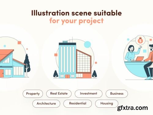 Estately - Real Estately Illustration Set Ui8.net