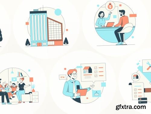 Estately - Real Estately Illustration Set Ui8.net