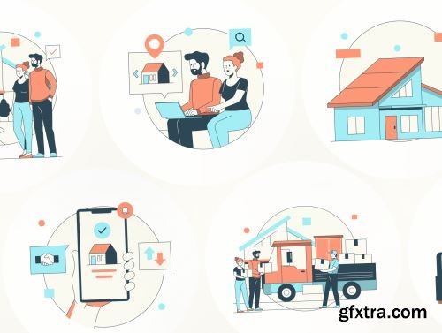 Estately - Real Estately Illustration Set Ui8.net