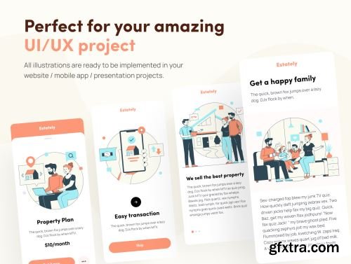 Estately - Real Estately Illustration Set Ui8.net