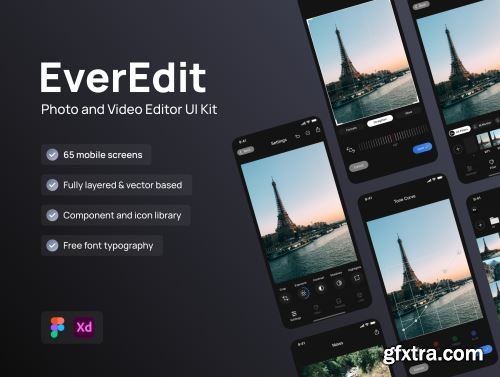 EverEdit - Mobile Photo & Video Editor UI Kit Ui8.net