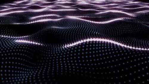 Videohive - Shiny Dotted Net Waves Motion Background - 48256288 - 48256288