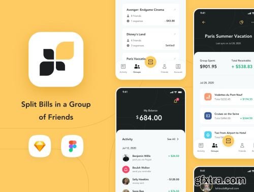 Fairpay - Split Bill App UI Kit Ui8.net