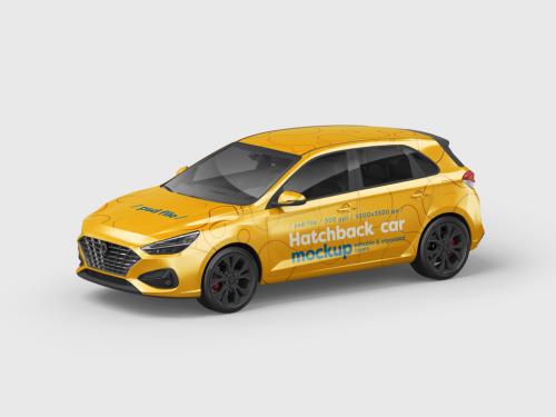 Hatchback Car Mockup 643236219