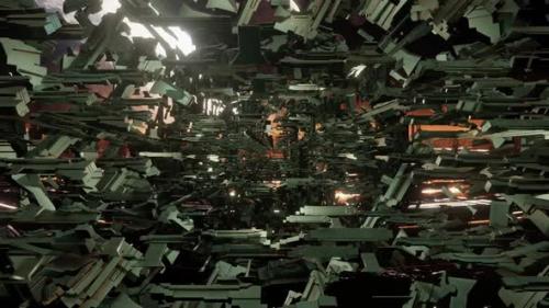 Videohive - Through Space Debris Loop - 48256313 - 48256313