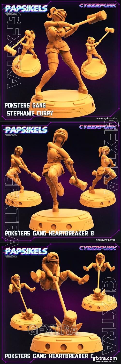 Papsikels Miniatures - Poksters Gang &ndash; 3D Print Model