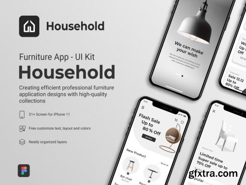 Household - Furniture Application Mobile UI Kit Ui8.net