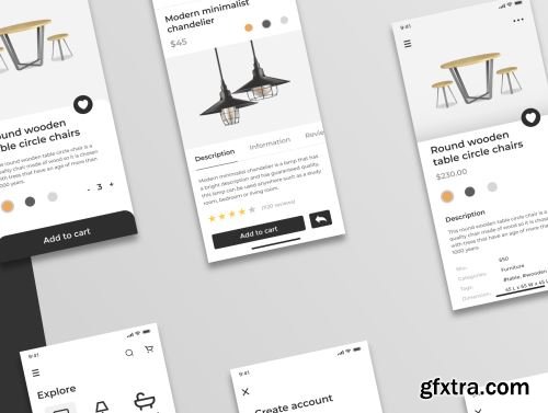 Household - Furniture Application Mobile UI Kit Ui8.net