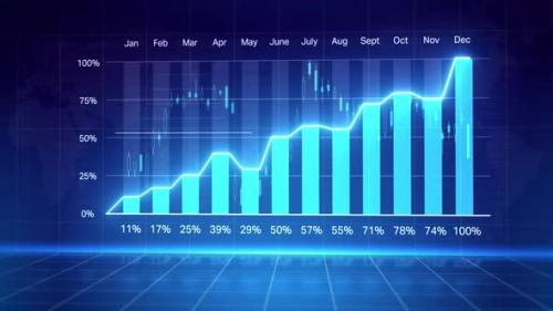 Videohive - Graph Chart Financial Loop 4K resolution - 48259713 - 48259713