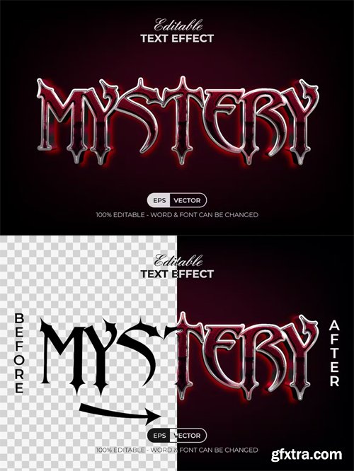 Mystery Text Effect Horror Style