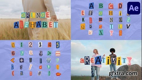 Videohive Grunge Alphabet for After Effects 48605755